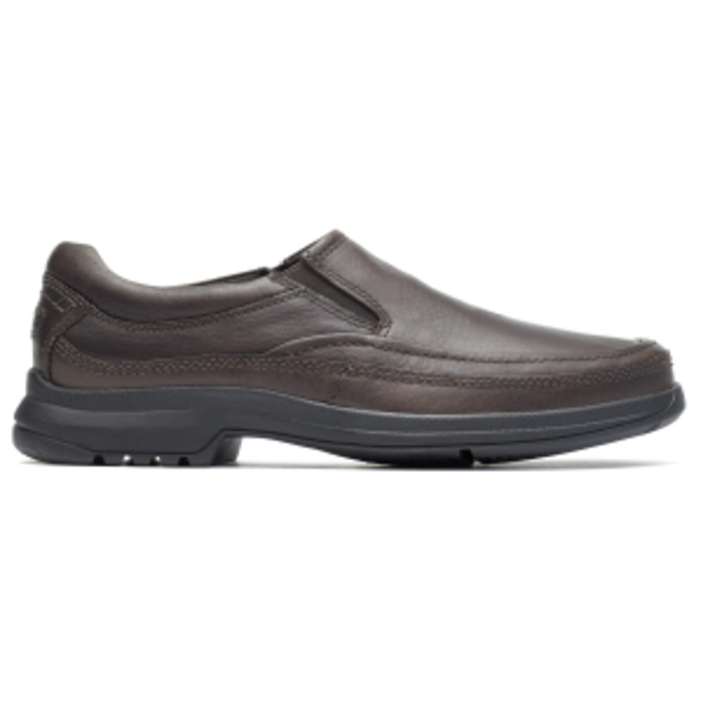 Sapato Vela Rockport Homem Marrom Escuro - Barrows Loft Moc - 78409WJGM